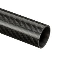 China Roll Wrapped 30mm Glossy Finish 3K Carbon Fibre Pipe factory