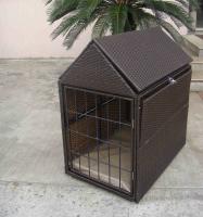 China Aluminum Frame KD Wicker Pet Bed , Outdoor Waterproof Dog House factory