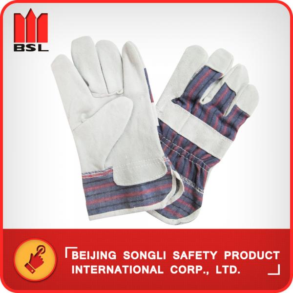 Quality SLG-88CBSA cow split leather working safety gloves for sale
