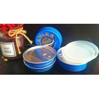 China Caviar Ring pull tin easy open caviar tin in Aluminum with plastic lid 3.5oz and 7oz factory