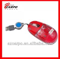 China 3D mouse with retractable cable wired mouse C175 factory