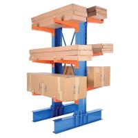 China Blue Heavy Duty Cantilever Rack Kit 8' Double Sided Uprights with 36 Arms and Brace Set for sale