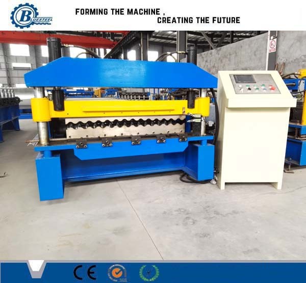 Quality 18-76-836 Galvanized Metal Roofing Panel Machine / Steel Corrugated Sheet Roll Forming Machine for sale