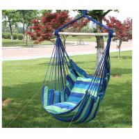 China Outdoor Custom Blue Color Thick Canvas Rocking Portable Camping Hammock Dormitory Bedroom Hanging Chair factory