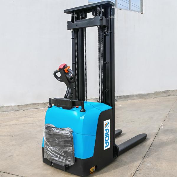 Quality Stand On Walkie Electric Stacker Forklift 1.5 ton capacity horizontal electric for sale
