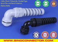 China 90° Elbow (Right Angle) IP68 Cable Glands with Spiral Flex &amp; Bend Protection factory