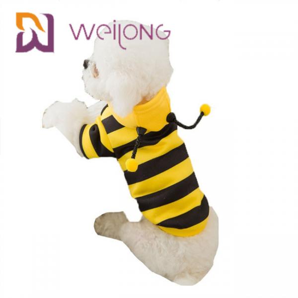 Quality Apis Florea Pet Clothing Strip Bee Funny Costume Dog Hoodie Clothes for sale