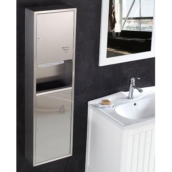 Quality Restroom Rectangular Surface Mounted Paper Towel Dispenser With Polishing Finish for sale