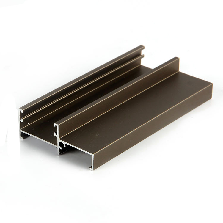 China 6063 T5 Champagne Anodized Aluminum Window Profiles ISO9001 Approval factory