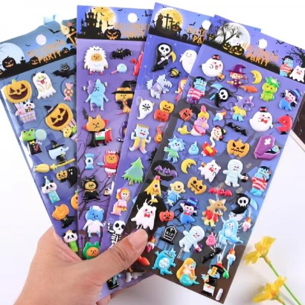 Quality Custom Clear Die Cut Sticker Labels Printing A5 Self Adhesive Cartoon Transparent for sale