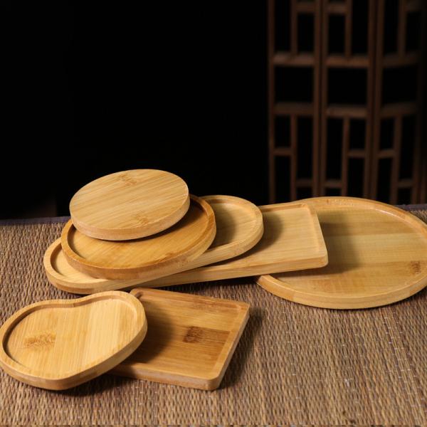 Quality Custom Bamboo Coasters Eco-friendly Original Eco-set Coffee Tray Square/Round for sale