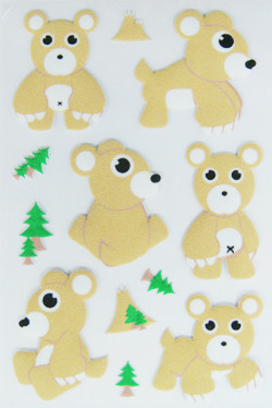 Quality Removable PVC Foam Puffy Animal Stickers For Scrapbooking Die Cut Machine Processed for sale