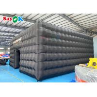 China Portable Disco Black House Cube Blow Up Nightclub Tent With Lighting Inflatable Party Tent factory