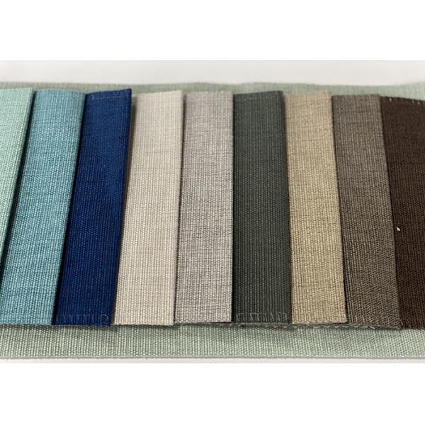 Quality Shrink Resistant Linen Sofa Fabric 280gsm Polyester Furniture Textile for sale