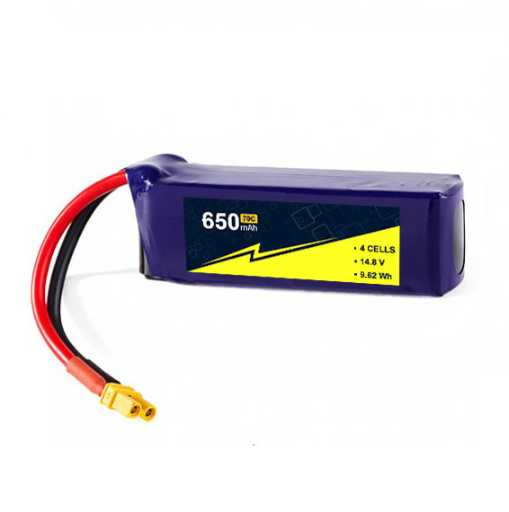 Quality 14.8V 650mAh 70C FPV Small  Drone Lipo Battery With W/XT-30 Lightweight for sale