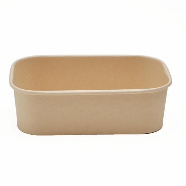 Quality 650ml Rectangular 100% Compostable Eco Friendly Bamboo Fiber Paper Take Away for sale