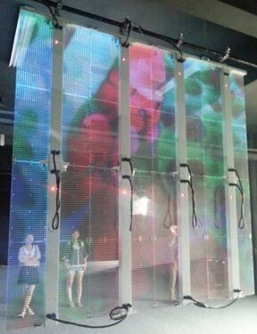 Quality P10 Transparent Indoor Led Display Glass Screens For Glass Building Advertising for sale