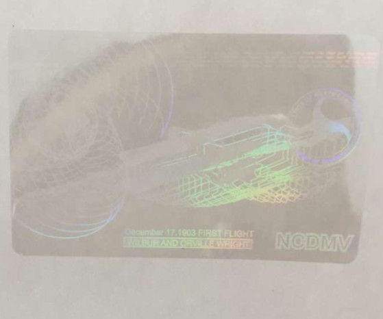 China North Carolina id overlay hologram NC state overlay factory
