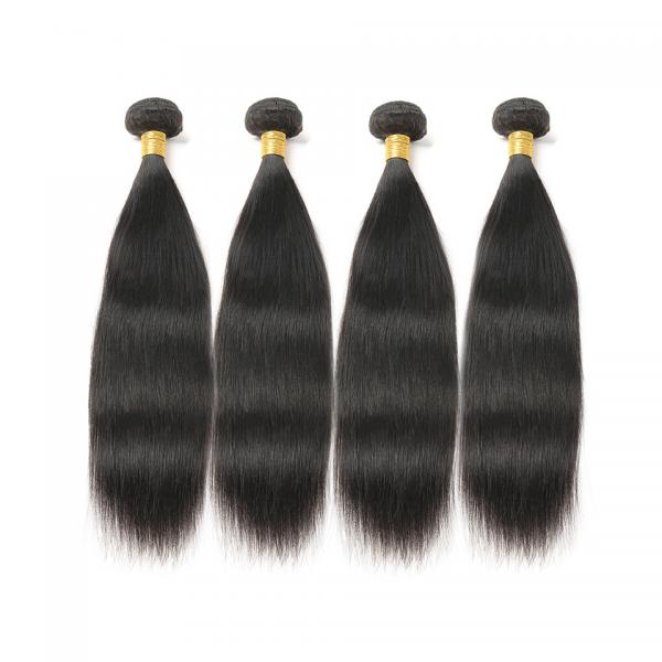 Quality 16 Inch Smooth Real Virgin Brazilian Straight Hair Bundles CE Certification for sale