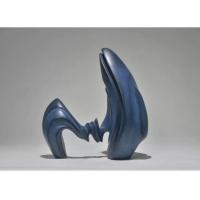 Quality Third Blue Resin Art Sculpture Interior Contemporary Abstract Sculpture Decoration for sale