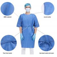China 18gsm Dustproof SMS Disposable Patient Gowns Disposable Medical Scrubs factory