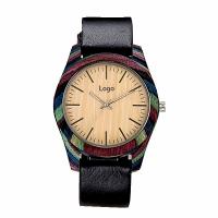 China Promotional Fashion Wooden Chronograph Watches With Good Zebra Wood factory