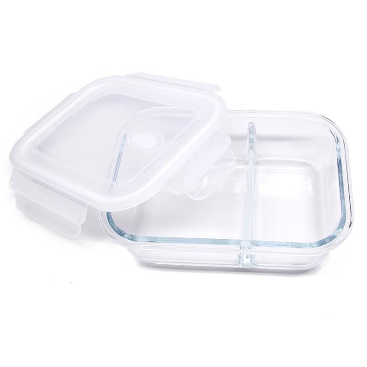 China 580 Ml Glass Fruit Bowl Portable Food Salad Box Packaging Lunch Box factory