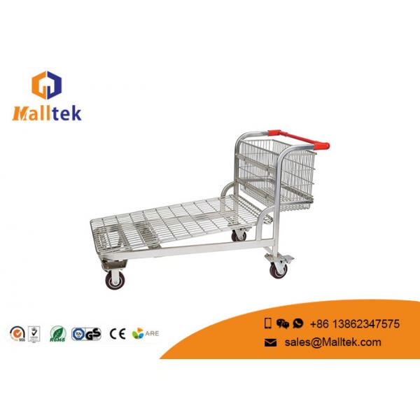 Quality Supermarket Warehouse Logistics Trolley Movable Folding For Transporting Goods for sale