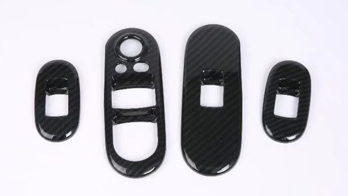 China Black Car Interior Trim Parts Imitation Hydrocarbon Material For 5D BMW MINI 2018 factory