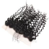 china Wholesale Virgin Brazilian Hair Full Frontal 13X4 Deep Wave Ear To Ear Lace Frontal Closure