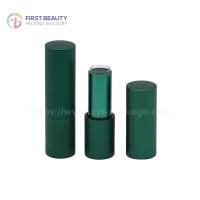 China Magnet Type Lipstick Tube Empty  Aluminum Matte Green 3.8g for sale