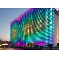 China P10 Outdoor Flexible Led Video Curtain Rental Led Mesh Display On Building Facade factory