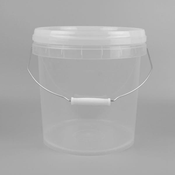 Quality 25*23*27cm Transparent Plastic Bucket 10L Plastic Bucket With Lid for sale
