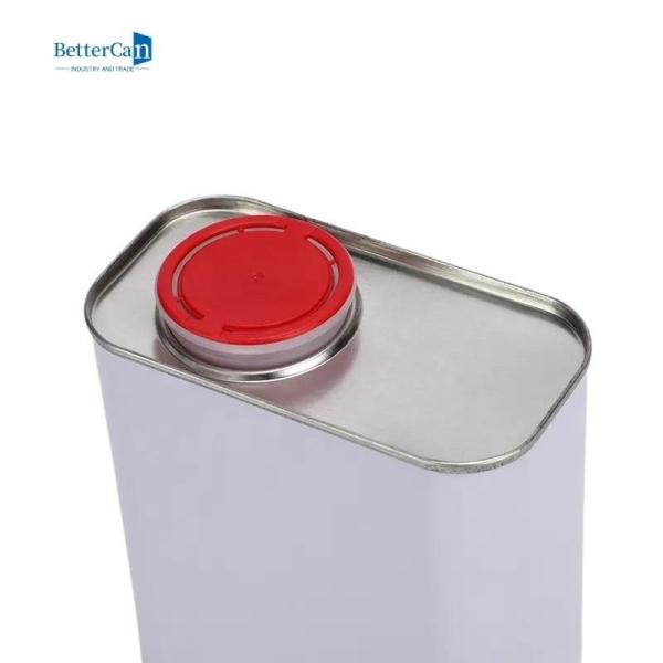 Quality 1L Car Paint Tin Plate Cans Square Auto Paint Can With Squeeze Lids for sale