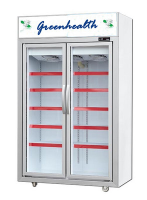 Quality Upright Commercial Beverage Cooler For Cold Drinks / Pepsi Display Fridge With Glass Door for sale