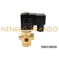 China ASCO Type 3 Way Brass Solenoid Valve For Water Air 1/8'' 1/4'' 24V 220V for sale