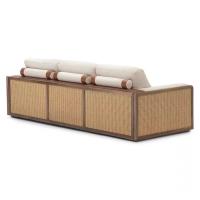China wooden frame rattan woven backrest and armrest  Luxury Hotel Bedroom Furniture factory
