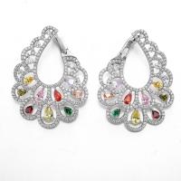 Quality Bridal Clip on 925 Silver CZ Earrigns Wedding Teardrop Christmas Earrings for sale