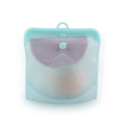 Quality Airtight Silicone Food Pouches 1500ml Reusable Silicone Bags For Sandwich Snack for sale