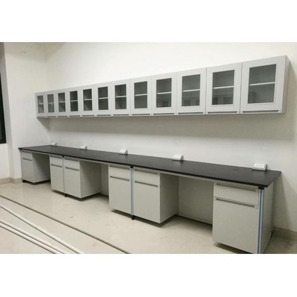 Quality Steel / Wood Frame School Lab Furniture Workbench Equipment With Silent Sliding for sale