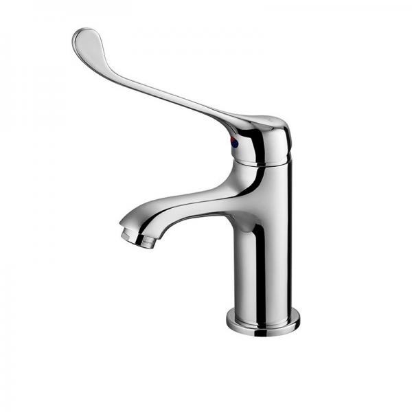 Quality Bathroom Mixer Taps Washroom Basin Faucet Chrome Single Lever Hot Cold Water Basin Tap for sale