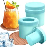 China Cylinder Silicone Ice Cube Mold Decompress Ice Lattice Press Type Mini Ice Maker Cup factory