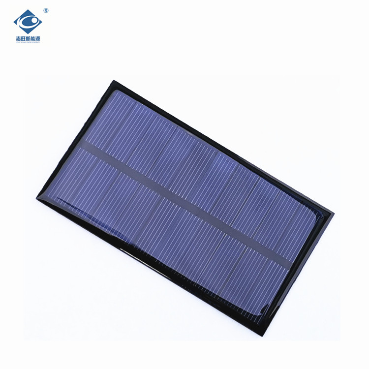 China 0.8W Popular Enduring Mini Solar Panel ZW-106359 Transparent Epoxy Adhesive Solar Panel 5V factory