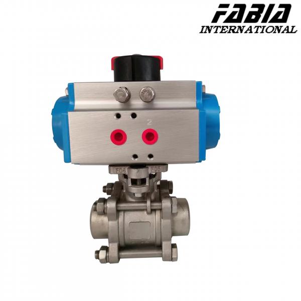 Quality Air Actuated Ball Valve With Pneumatic Actuator Two Way Butt Welding for sale