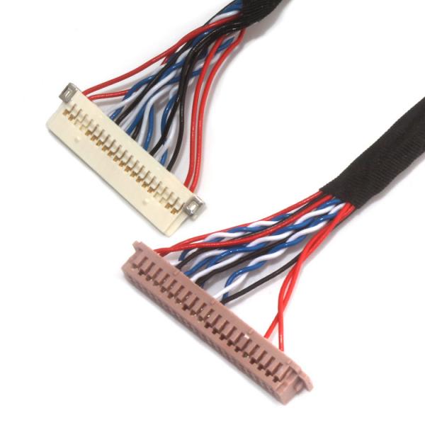Quality UL Micro Coax Cable Assemblies , JAE HRS Lvds Cable 30 Pin Fi X30 To Df13 30ds 1.25c for sale