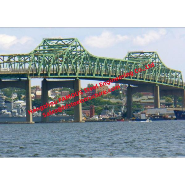 Quality Highway Railway Steel Girder Bridge Arched Shape Truss Fabrication Through Plate for sale
