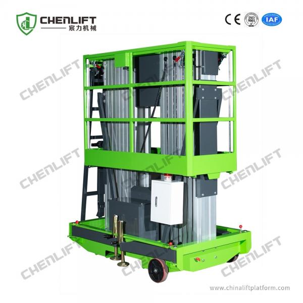 Quality 9m Lifting Height And 200Kg Lifting Weight Mobile Aerial Work Platform Aluminum Double Mast for sale
