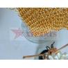 China Fireproof Metal Mesh Curtain Restaurant Partition Ring Curtain With Gold Color factory