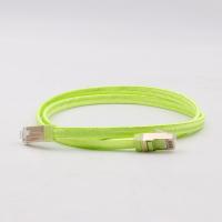 Quality 600MHz Green Cat 7 Network Cable Cat 7 Flat Ethernet Cable For Secure Connection for sale