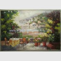 Buy cheap Handmade Canvas Mediterranean Oil Painting Linen Garden Scenery Oil Painting from wholesalers